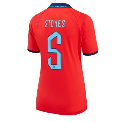Echipament fotbal Anglia John Stones #5 Tricou Deplasare Mondial 2022 pentru femei maneca scurta